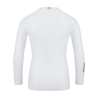 White - Back - Canterbury Childrens-Kids Thermoreg Long-Sleeved Base Layer Top