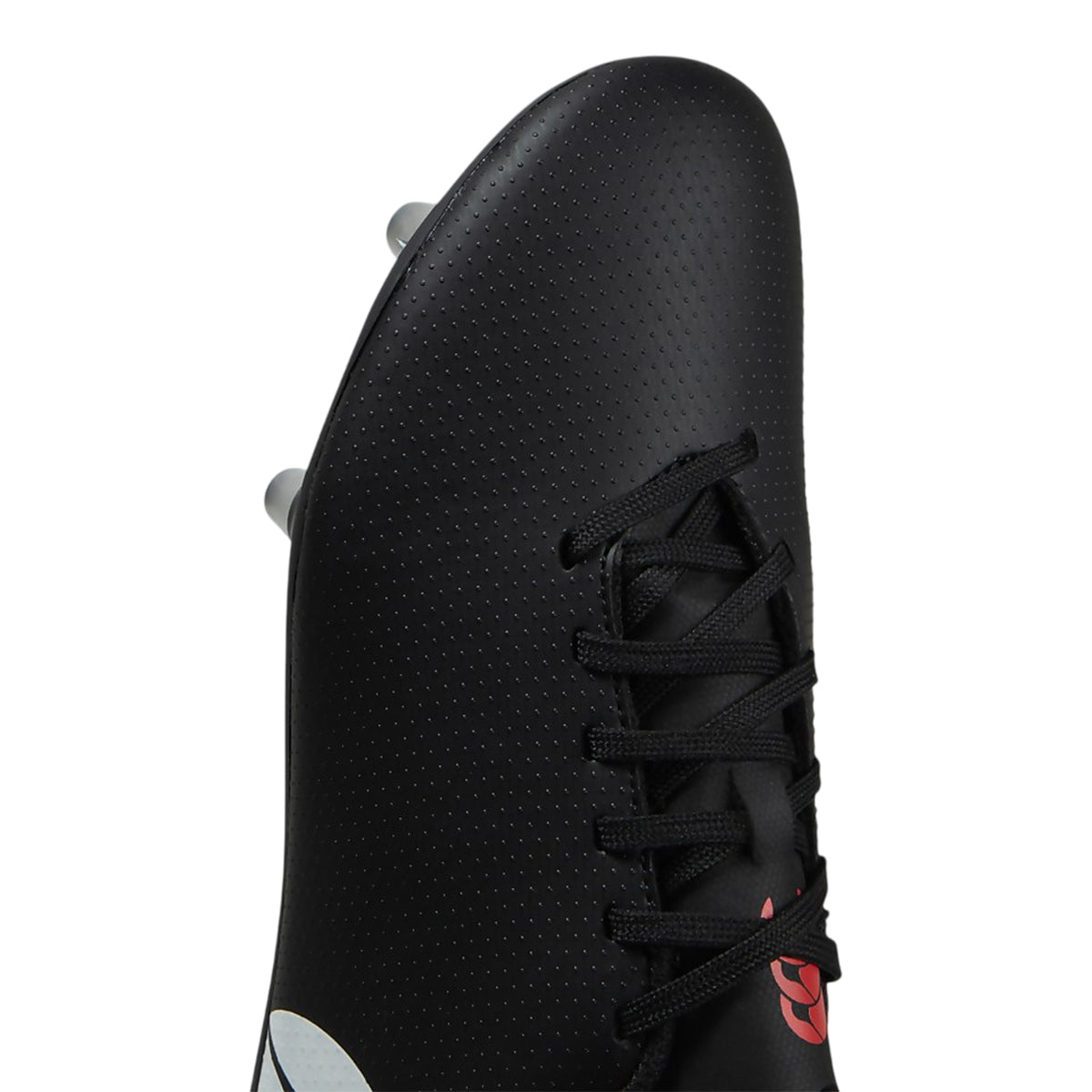 Black-White - Close up - Canterbury Childrens-Kids Raze Rugby Boots