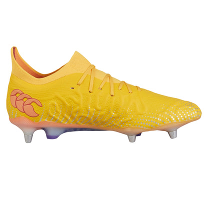 Amber Yellow-Orange Crush-Mars Red - Back - Canterbury Unisex Adult Speed Infinite Elite Soft Ground Rugby Boots