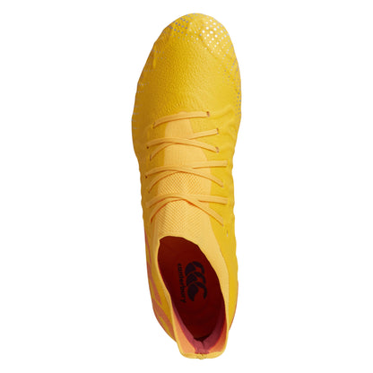 Amber Yellow-Orange Crush-Mars Red - Side - Canterbury Unisex Adult Speed Infinite Elite Soft Ground Rugby Boots