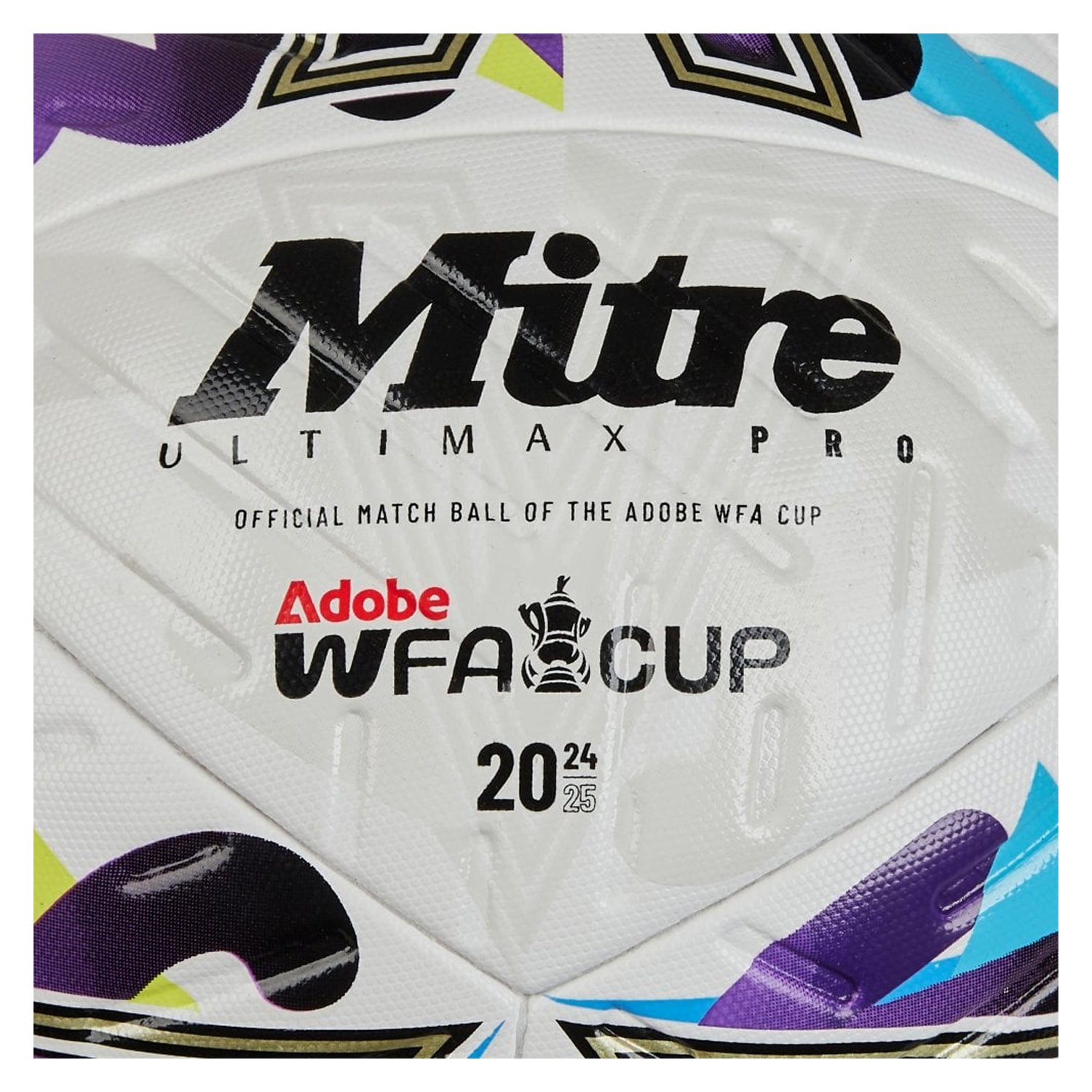 White-Electric Violet-Vibrant Lime - Lifestyle - Mitre Adobe Ultimax Pro 24-25 Women´s FA Cup Football