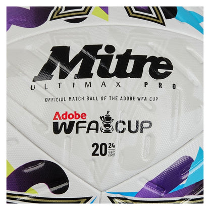 White-Electric Violet-Vibrant Lime - Lifestyle - Mitre Adobe Ultimax Pro 24-25 Women´s FA Cup Football
