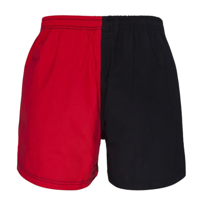 Scarlet-Black - Back - Canterbury Mens Harlequin Cotton Twill Shorts