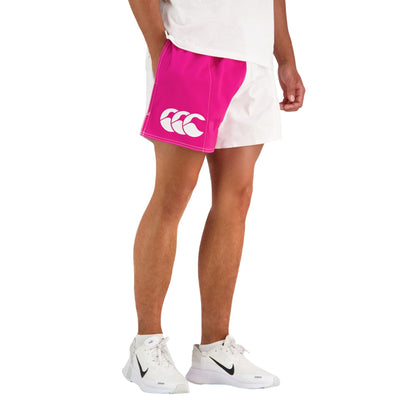 Fuchsia - Front - Canterbury Mens Harlequin Cotton Twill Shorts
