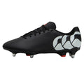 Black-White - Side - Canterbury Unisex Adult Speed Raze Soft Ground Rugby Boots