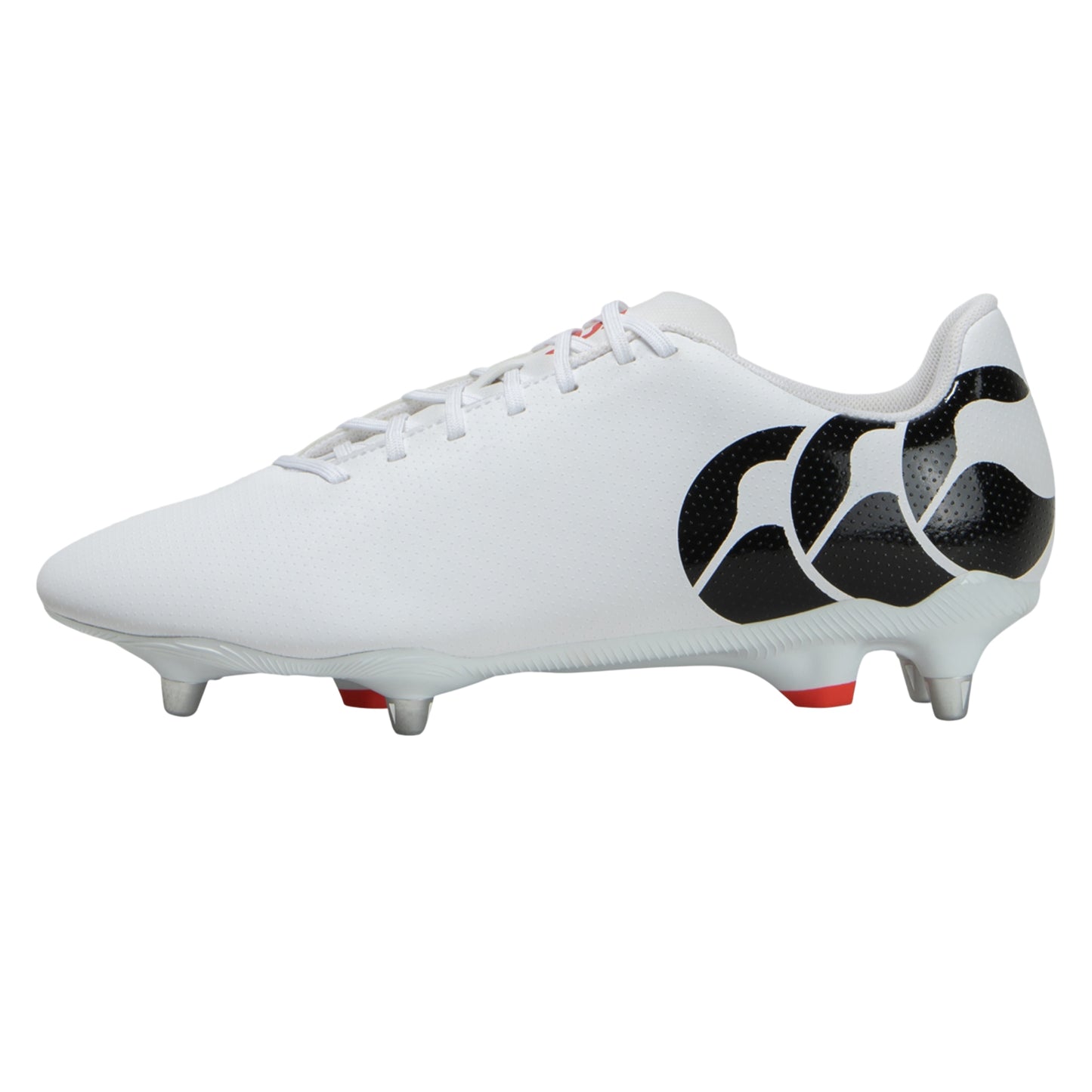 White-Black-Red - Front - Canterbury Unisex Adult Speed Raze Soft Ground Rugby Boots