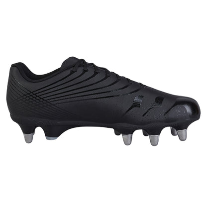 Black-Silver - Back - Canterbury Unisex Adult Stampede Groundbreak Team Soft Ground Rugby Boots