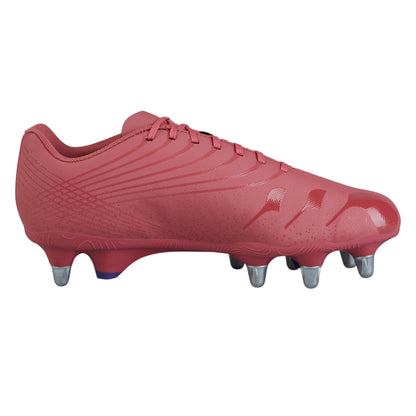 Mars Dust-Orange Crush-Amber Yellow - Back - Canterbury Unisex Adult Stampede Groundbreak Team Soft Ground Rugby Boots