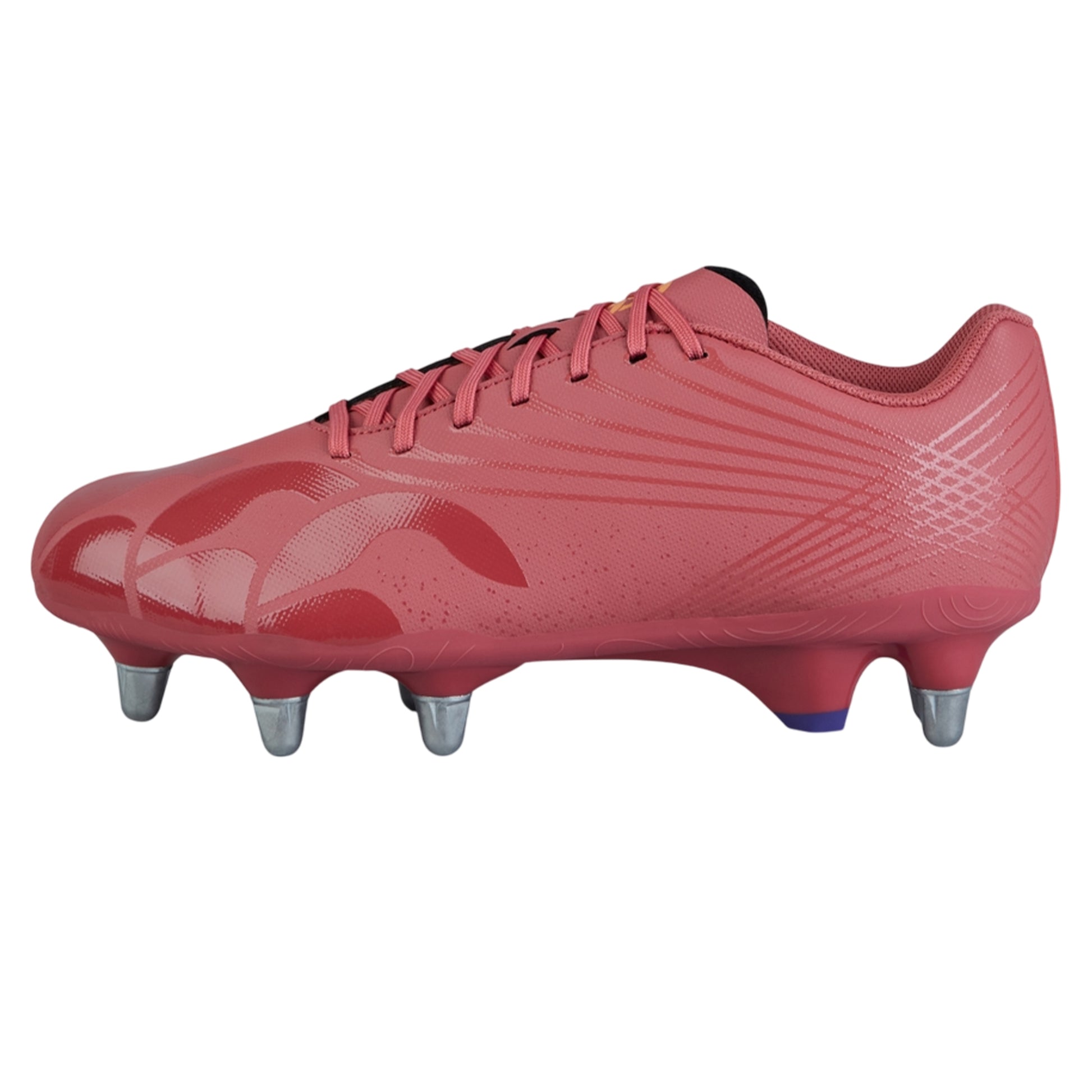 Mars Dust-Orange Crush-Amber Yellow - Side - Canterbury Unisex Adult Stampede Groundbreak Team Soft Ground Rugby Boots