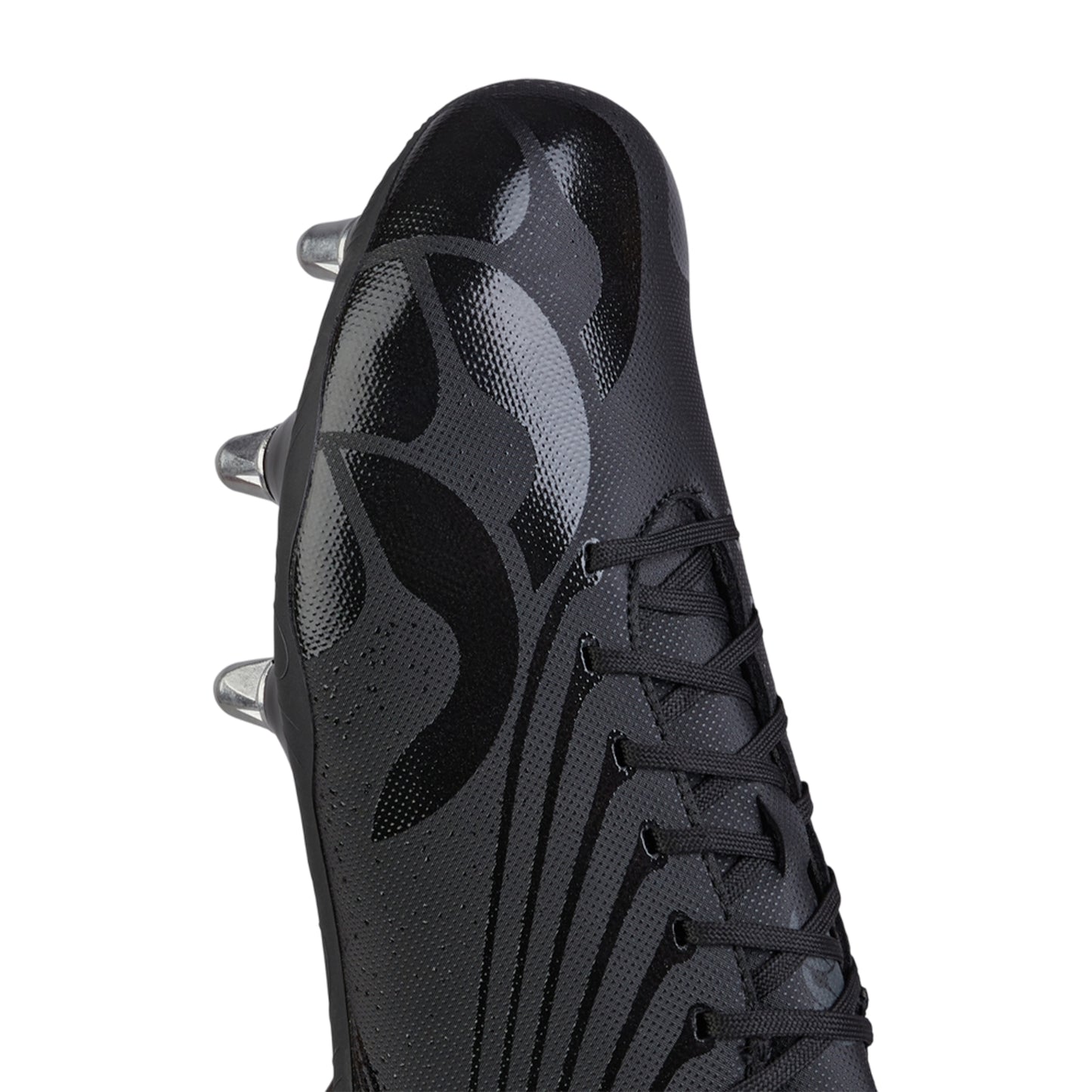 Black-Silver - Close up - Canterbury Unisex Adult Stampede Groundbreak Team Soft Ground Rugby Boots