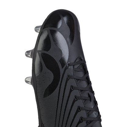 Black-Silver - Close up - Canterbury Unisex Adult Stampede Groundbreak Team Soft Ground Rugby Boots