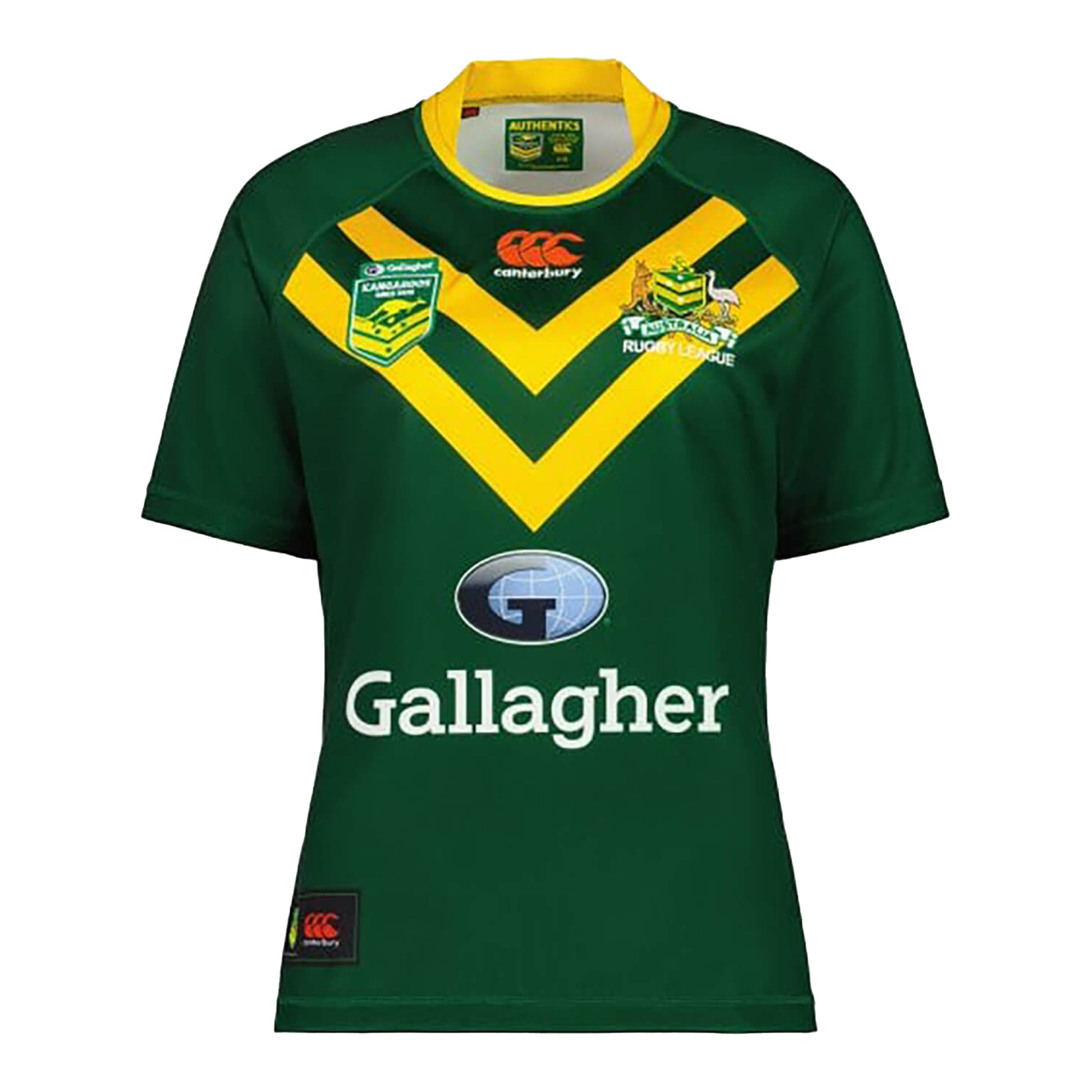 Green - Front - Canterbury Womens-Ladies Kang Pro Rugby League World Cup Jersey