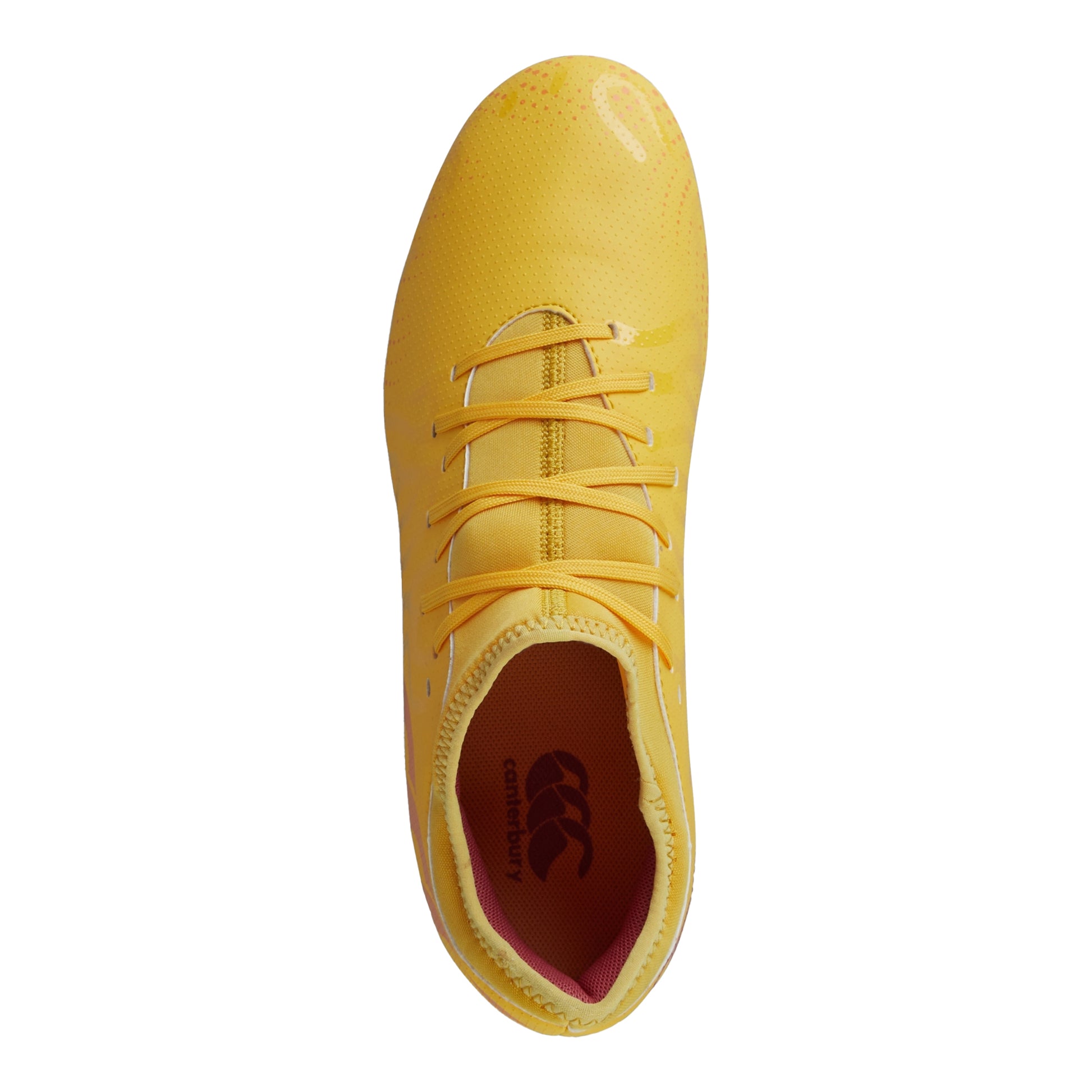 Orange Crush-Amber Yellow-Mars Red - Side - Canterbury Unisex Adult Speed Infinite Team Firm Ground Rugby Boots