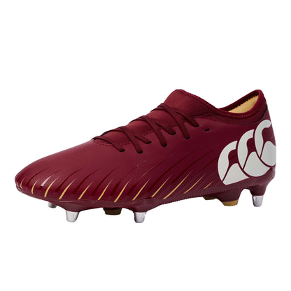 Red Dahlia - Front - Canterbury Unisex Adult Speed Falcon Team Soft Ground Rugby Boots