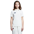 Cream - Side - Canterbury Childrens-Kids Logo Moisture Wicking Cricket Shirt