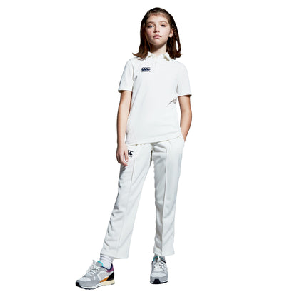 Cream - Lifestyle - Canterbury Childrens-Kids Logo Moisture Wicking Cricket Shirt