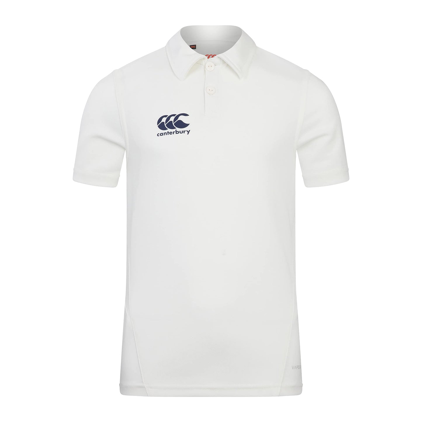 Cream - Front - Canterbury Childrens-Kids Logo Moisture Wicking Cricket Shirt