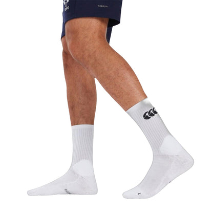 Bright White - Side - Canterbury Childrens-Kids Anti-Slip Gripped Mid Calf Socks
