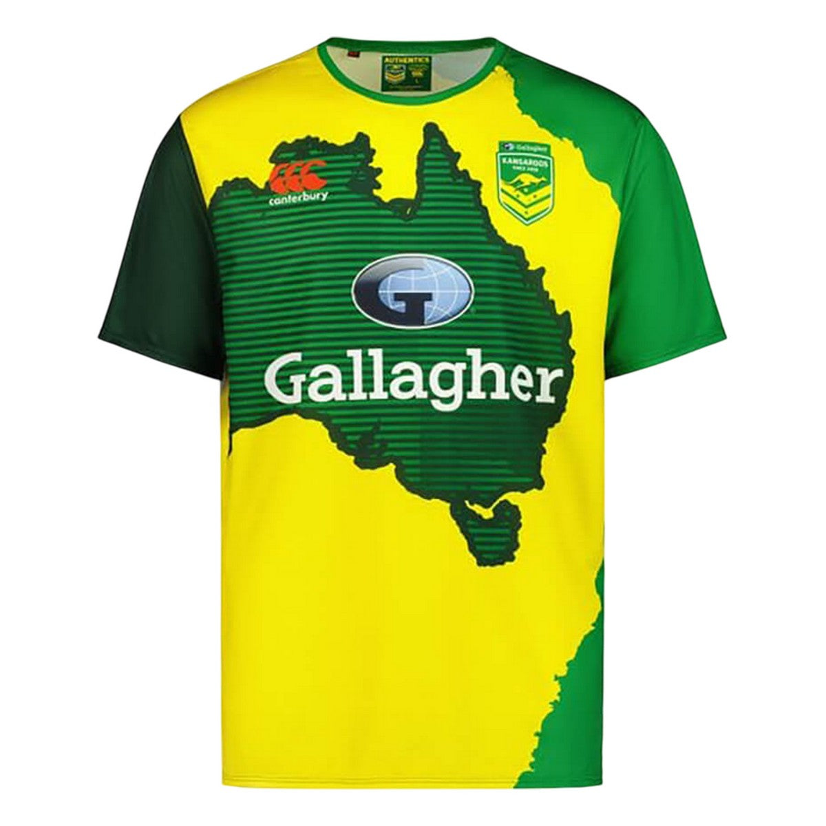 Gold - Front - Canterbury Mens Kangaroos Training T-Shirt