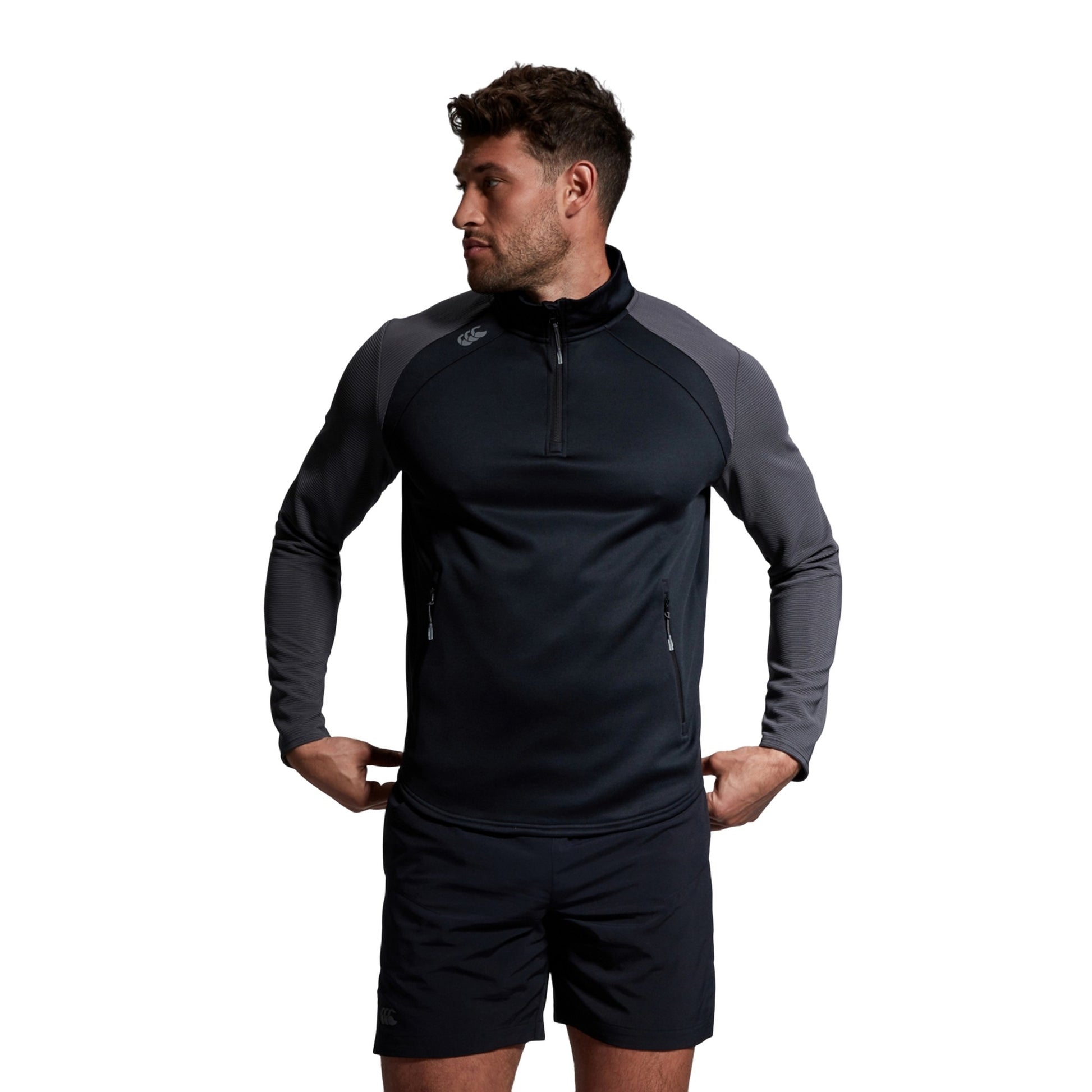 Black - Side - Canterbury Mens Elite Quarter Zip Top