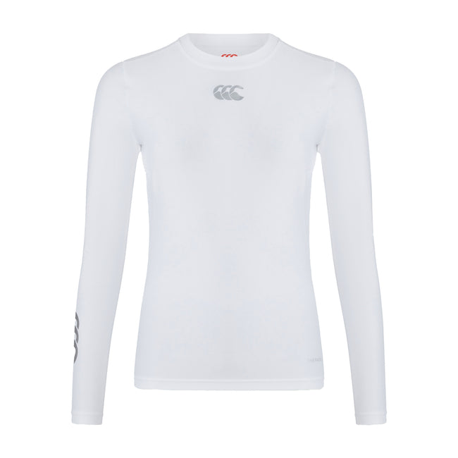 White - Front - Canterbury Womens-Ladies Thermoreg Long-Sleeved Base Layer Top