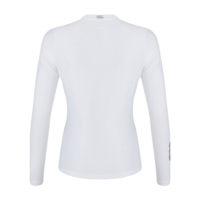 White - Back - Canterbury Womens-Ladies Thermoreg Long-Sleeved Base Layer Top