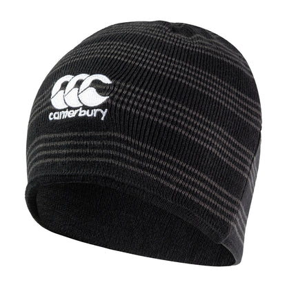 Black - Side - Canterbury Unisex Adult Embroidered Logo Beanie
