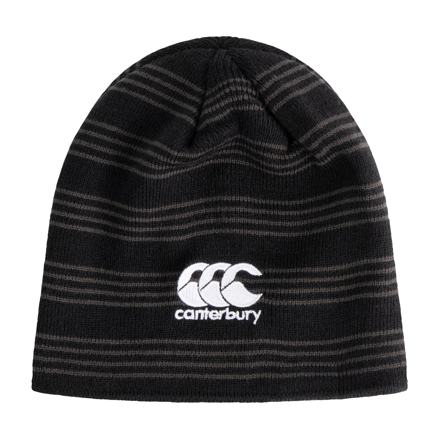 Black - Front - Canterbury Unisex Adult Embroidered Logo Beanie