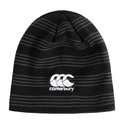 Black - Front - Canterbury Unisex Adult Embroidered Logo Beanie