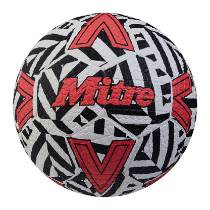 White-Black-Red - Front - Mitre Street Soccer 24 Football