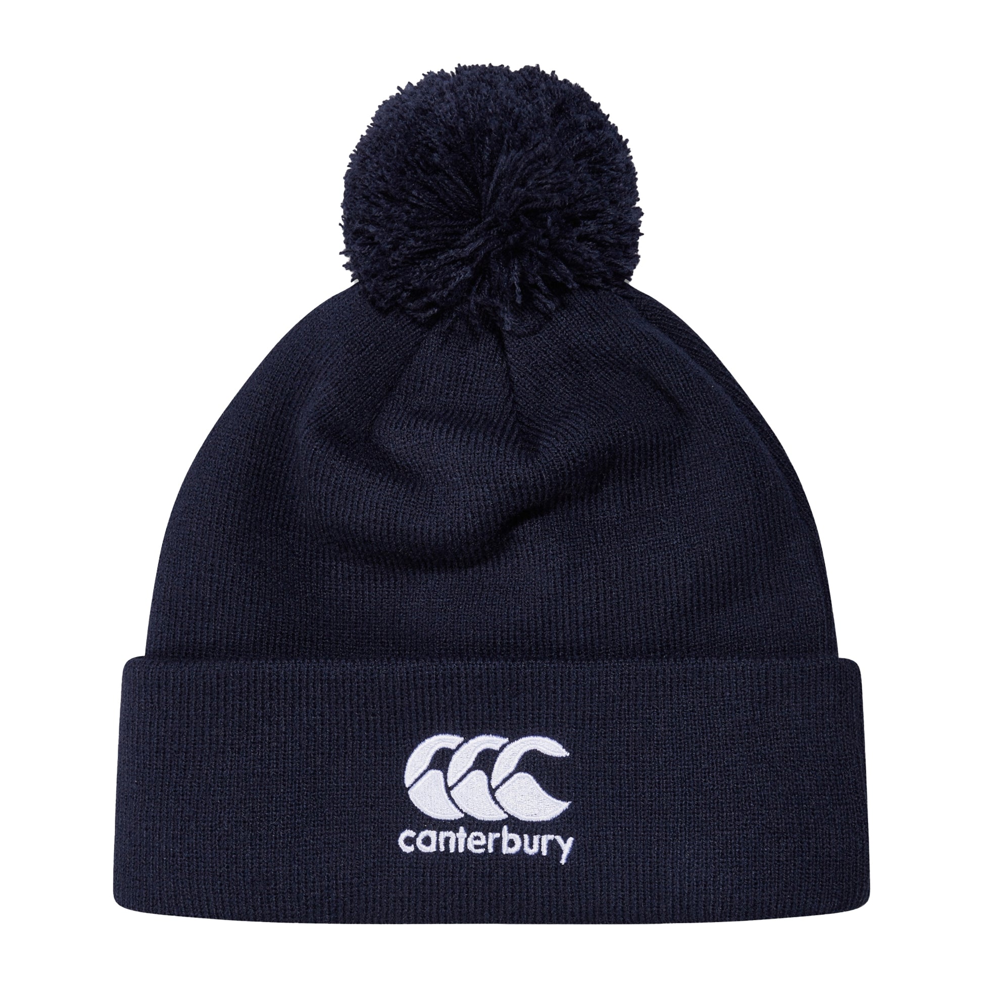 Navy - Front - Canterbury Unisex Adult CCC Bobble Beanie