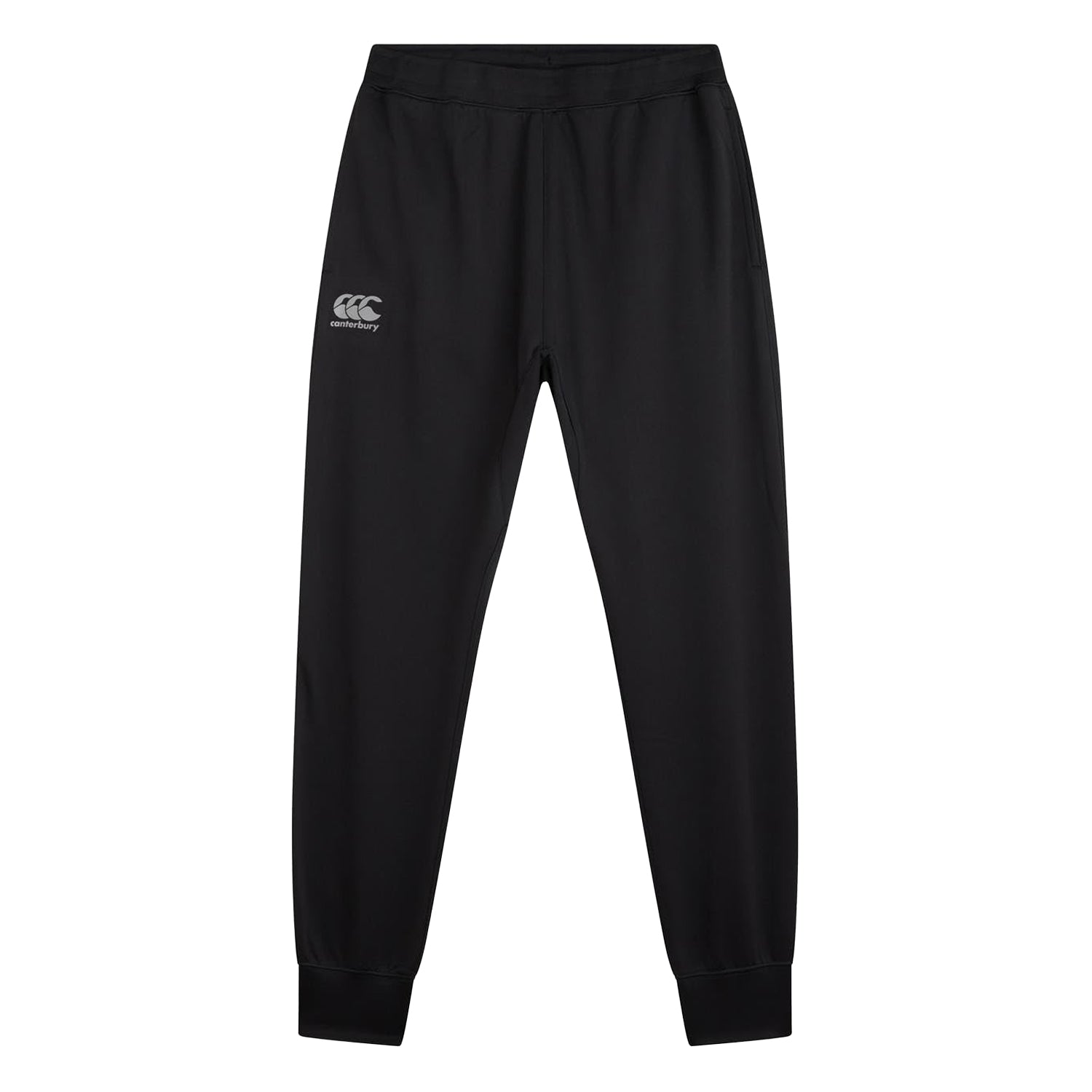 Black-Gunmetal Grey - Front - Canterbury Childrens-Kids Fleece Lightweight Jogging Bottoms
