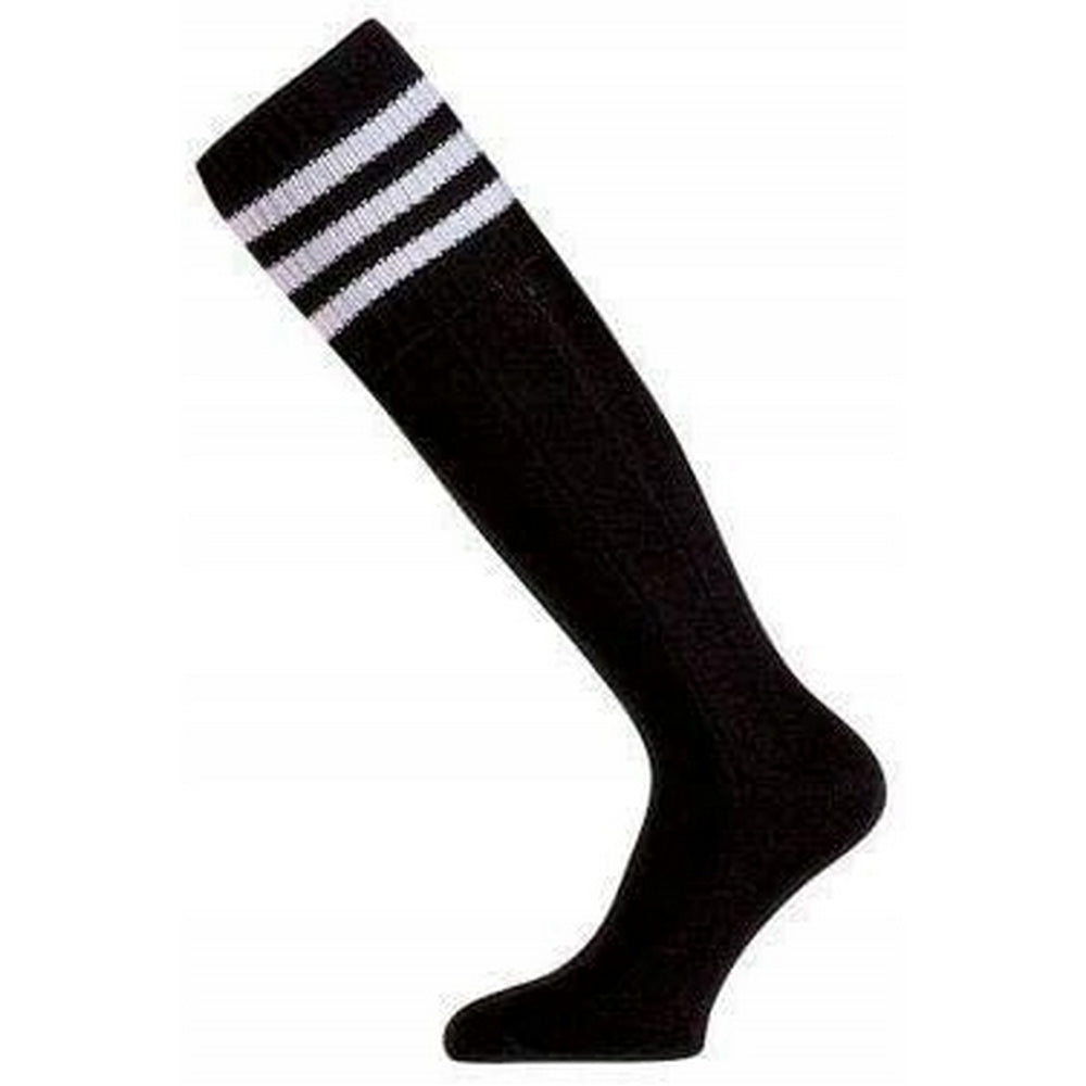 Black-White - Back - Mitre Childrens-Kids Mercury 3 Stripes Socks