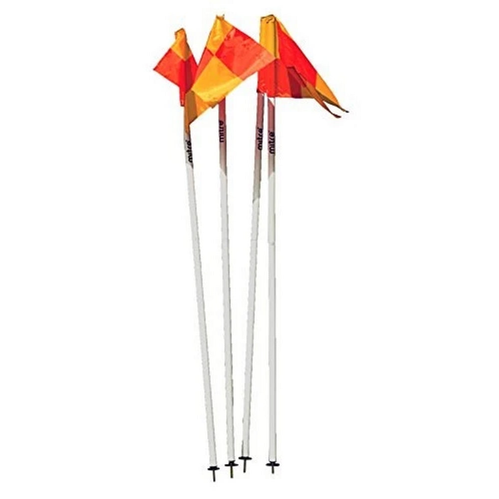 White - Back - Mitre Foldable Corner Flag (Pack Of 4)
