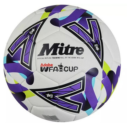 White-Electric-Violet-Vibrant Lime - Back - Mitre WFA Cup 2024-2025 Training Football