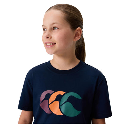 Navy - Side - Canterbury Childrens-Kids Fundamentals T-Shirt