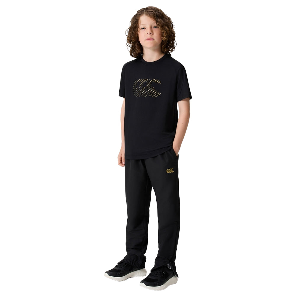 Black - Close up - Canterbury Childrens-Kids Tempo+ Tracksuit Bottoms