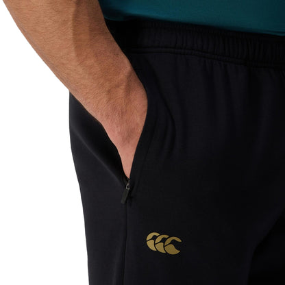 Black - Side - Canterbury Mens Tempo+ Tapered Tracksuit Bottoms