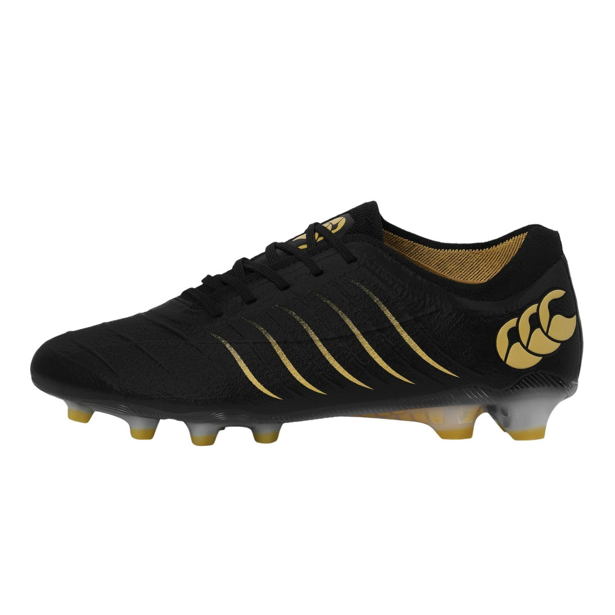 Black - Pack Shot - Canterbury Unisex Adult Phoenix 2.0 Elite Firm Ground Rugby Boots