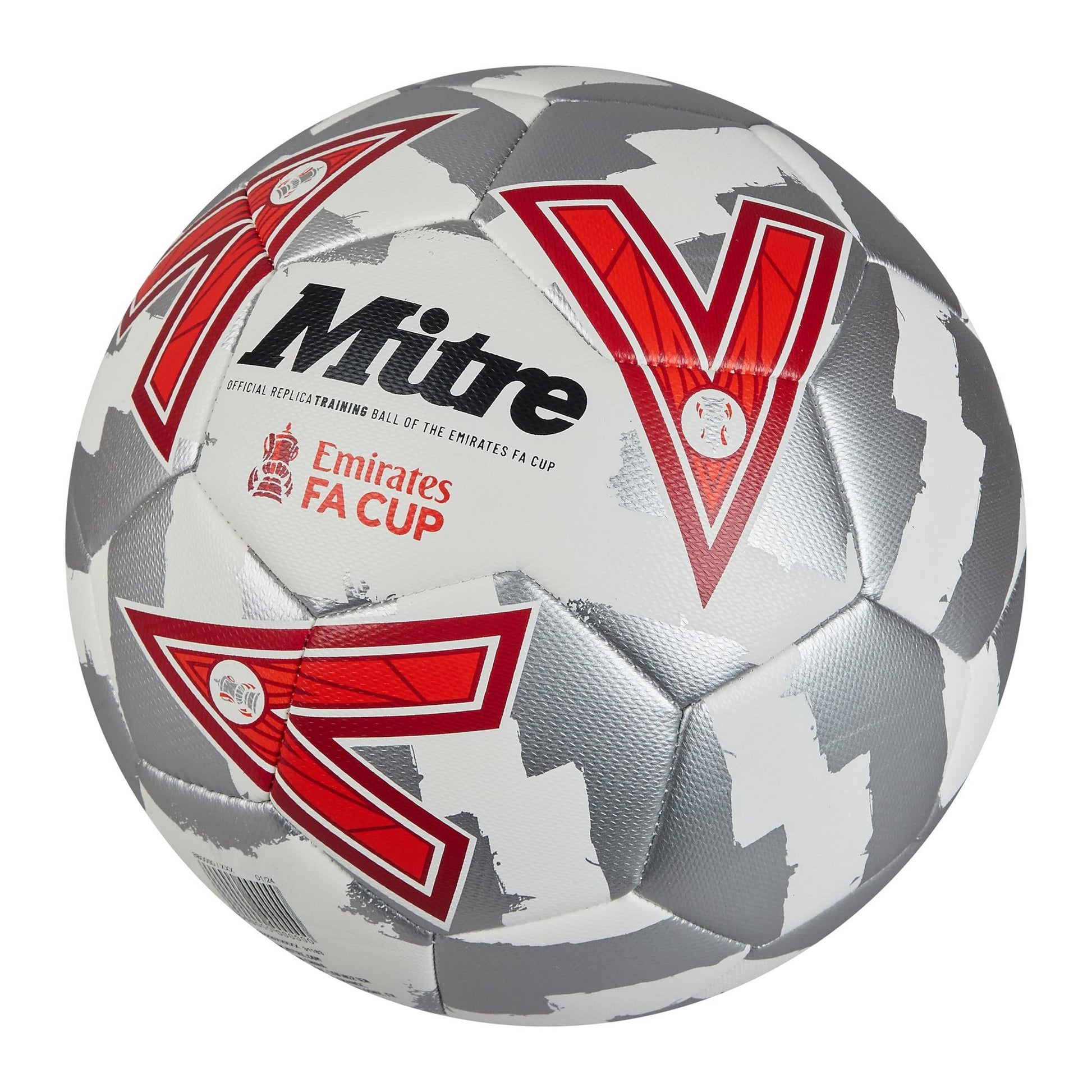 White-Silver-Red - Lifestyle - Mitre FA Cup 2024-2025 Season Replica Mini Football