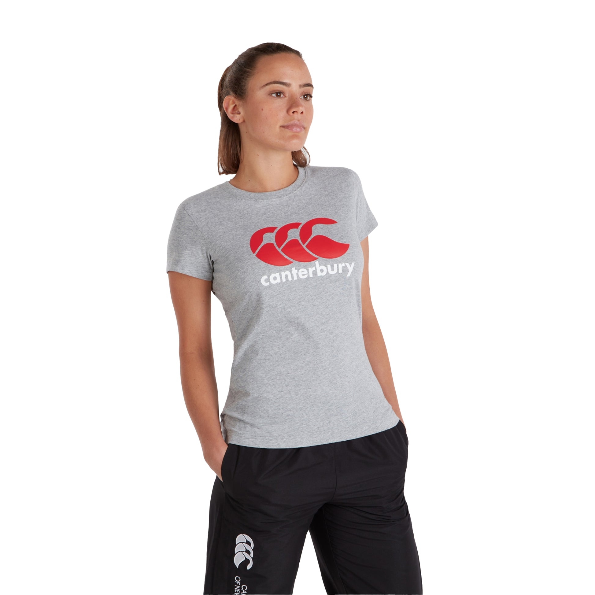 Classic Marl - Side - Canterbury Womens-Ladies Logo T-Shirt