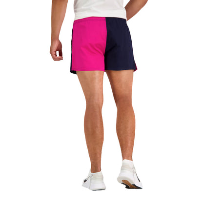 Fuchsia-Navy - Back - Canterbury Mens Harlequin Cotton Twill Shorts