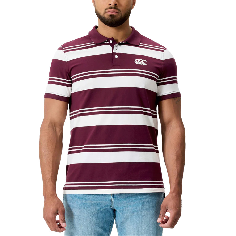 Fig - Side - Canterbury Mens Engineered Striped Polo Shirt