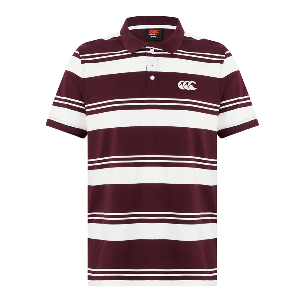 Fig - Front - Canterbury Mens Engineered Striped Polo Shirt