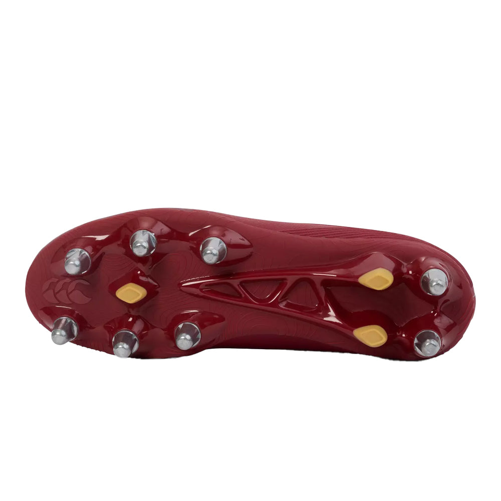 Red Dahlia - Back - Canterbury Unisex Adult Stampede Groundbreak Pro Soft Ground Rugby Boots