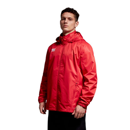 Flag Red - Front - Canterbury Mens Club Vaposhield Full Zip Waterproof Jacket