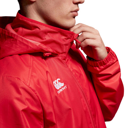 Flag Red - Side - Canterbury Mens Club Vaposhield Full Zip Waterproof Jacket