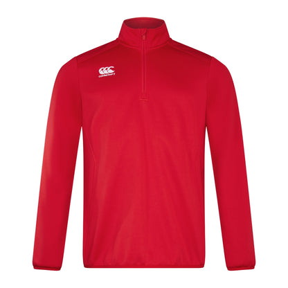 Flag Red - Front - Canterbury Mens Quarter Zip Training Midlayer