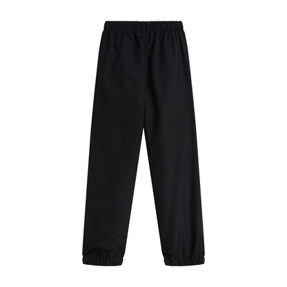 Black - Back - Canterbury Childrens-Kids Cuffed Ankle Trousers