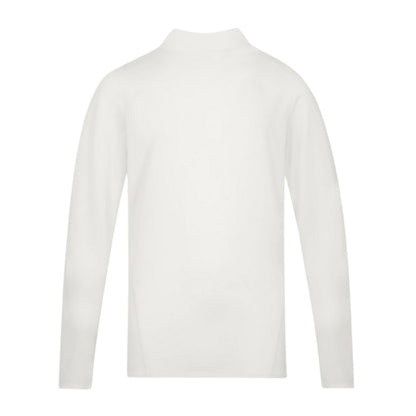 Cream - Back - Canterbury Mens Long-Sleeved Cricket Polo Shirt